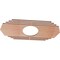 Ekena Millwork Chrysler Wood Fretwork Pierced Ceiling Medallion, Cherry, 30"W x 15"H x 7 7/8"ID x 3/8"T CMWP30X15X0375CSCH - alternate 3